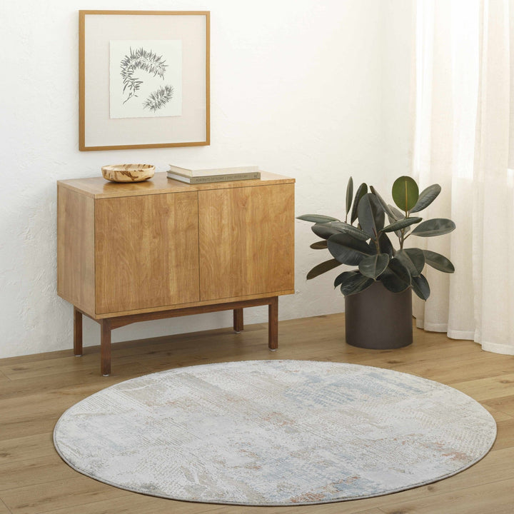 Efren Contemporary Abstract Beige And Gray Area Rug - The Rug Decor