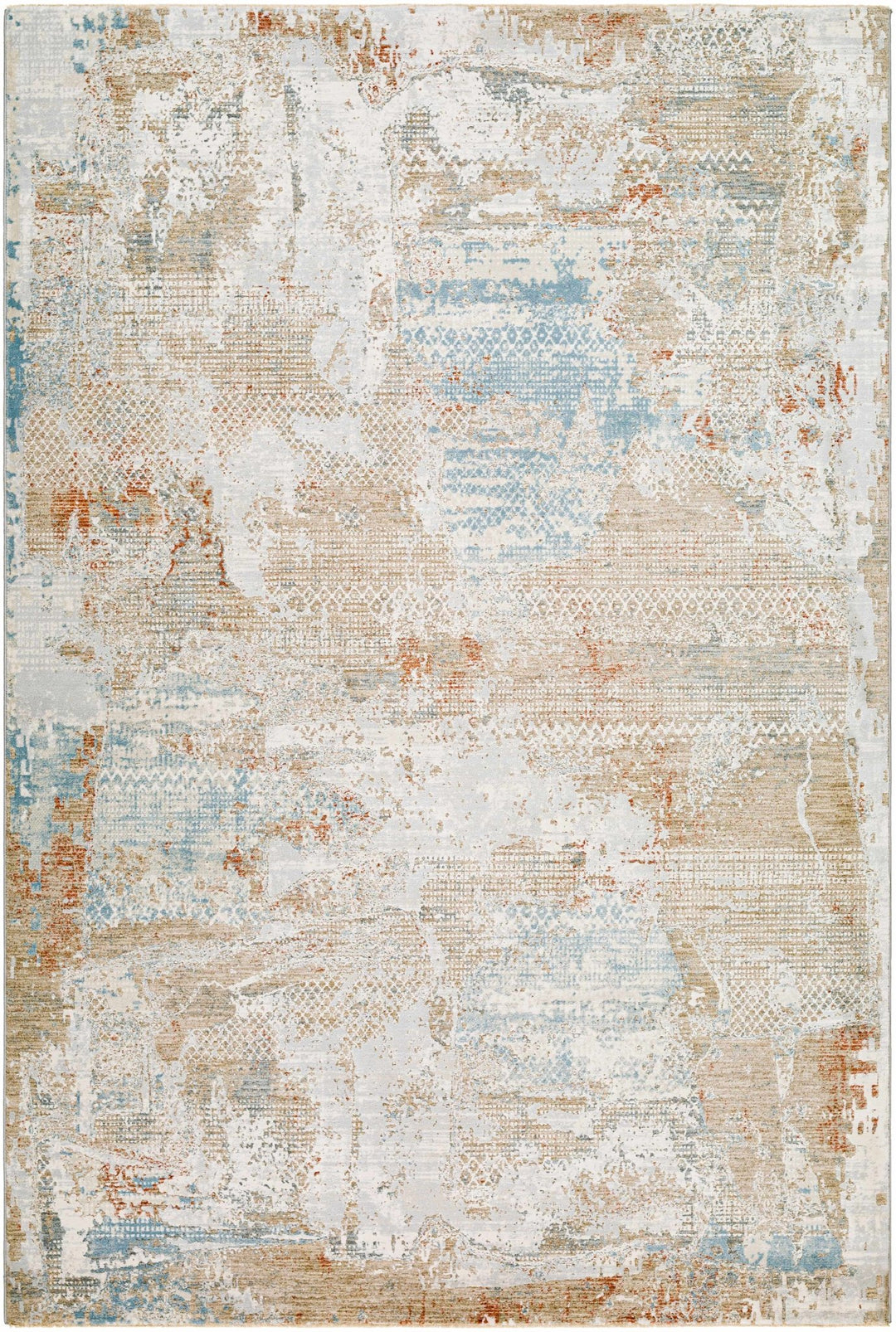 Efren Contemporary Abstract Beige And Gray Area Rug - The Rug Decor