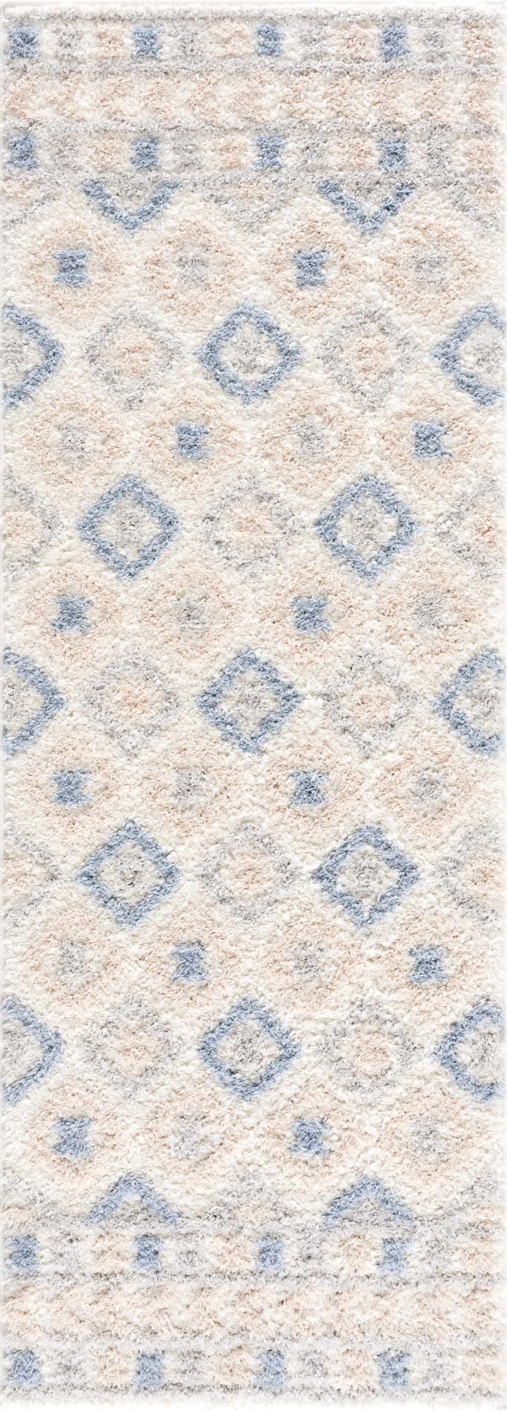 Eivin Modern Geometrical Design Beige And Blue Area Rug - The Rug Decor