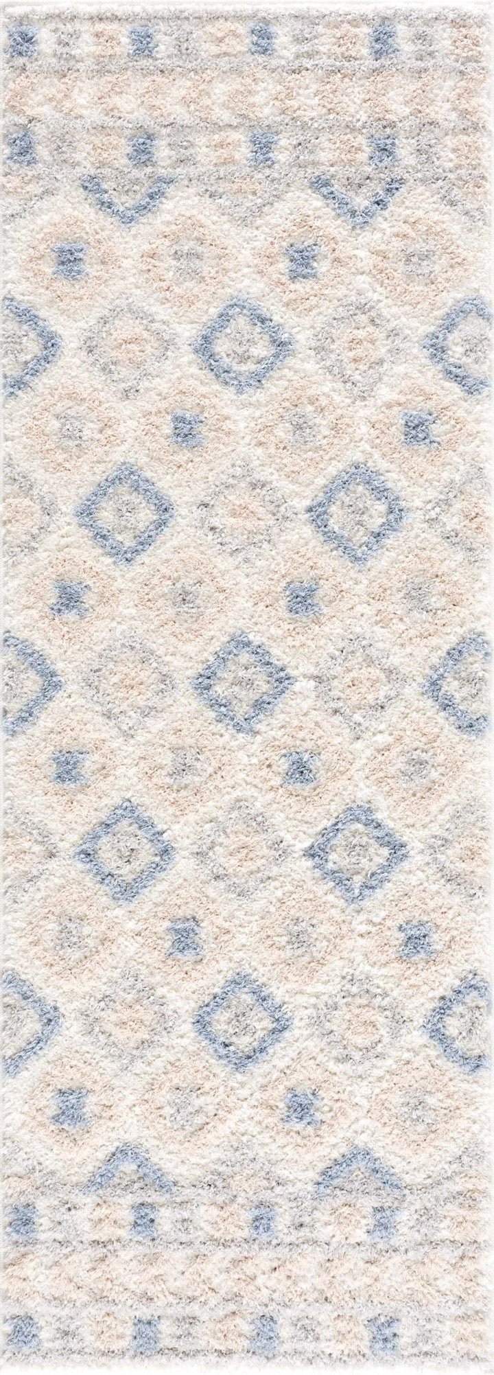Eivin Modern Geometrical Design Beige And Blue Area Rug - The Rug Decor