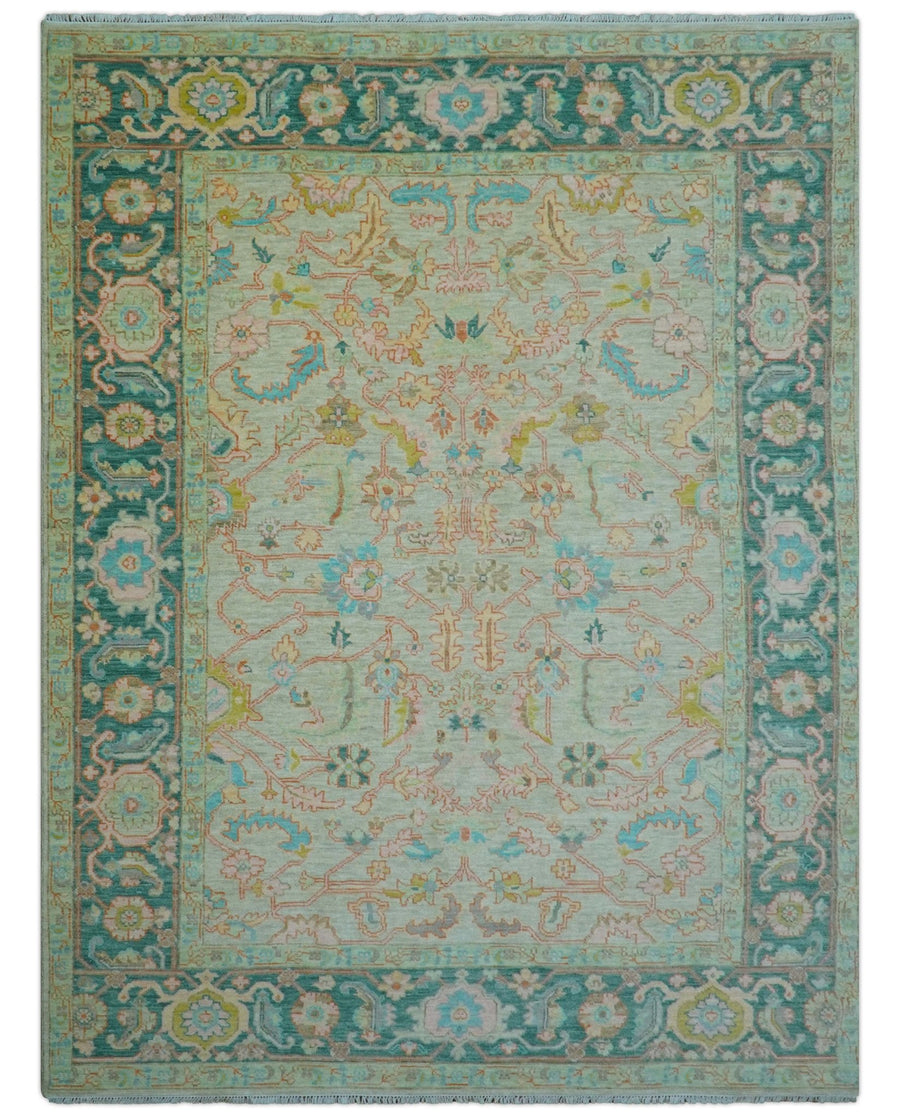 Elaine Custom Made Beige Traditional Design Hand Knotted Wool Rug - The Rug Decor