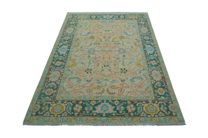 Elaine Custom Made Beige Traditional Design Hand Knotted Wool Rug - The Rug Decor