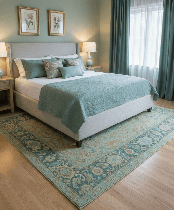 Elaine Custom Made Beige Traditional Design Hand Knotted Wool Rug - The Rug Decor