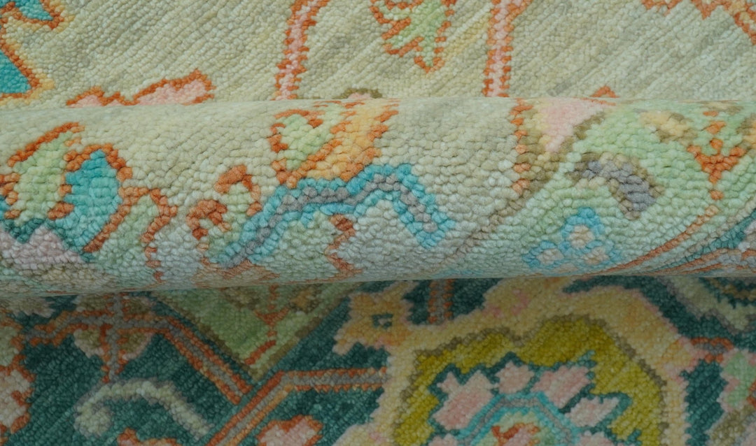 Elaine Custom Made Beige Traditional Design Hand Knotted Wool Rug - The Rug Decor