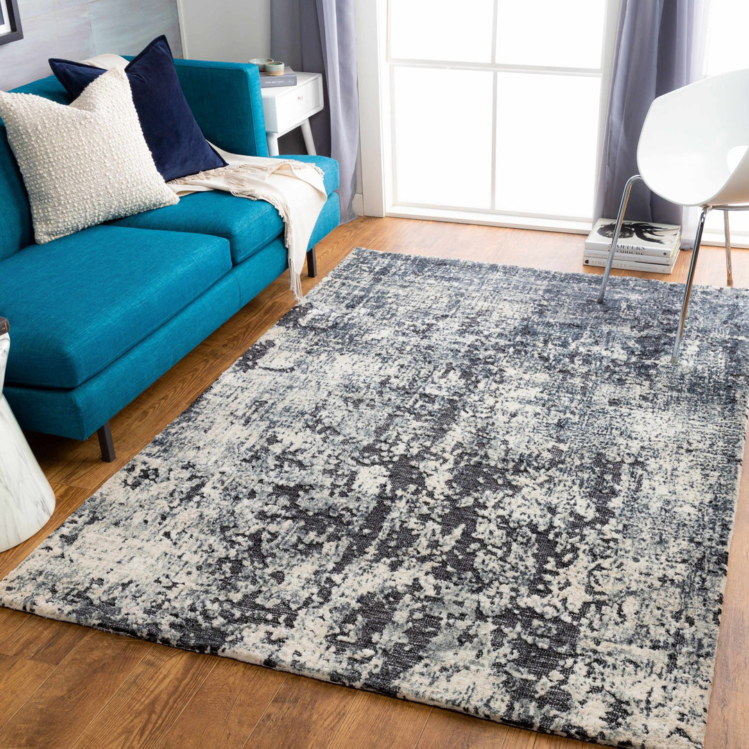Elbing Modern Abstract Charcoal And Gray Area Rug - The Rug Decor