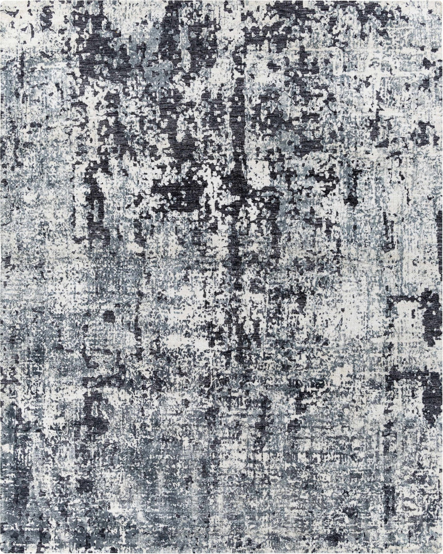 Elbing Modern Abstract Charcoal And Gray Area Rug - The Rug Decor