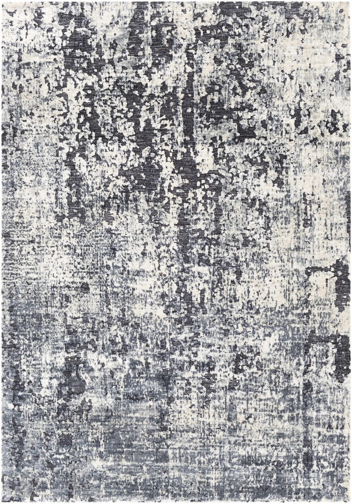 Elbing Modern Abstract Charcoal And Gray Area Rug - The Rug Decor