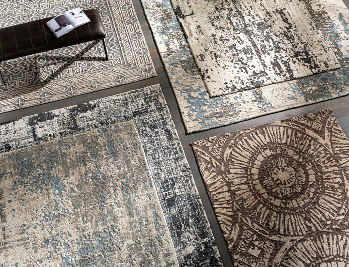 Elbing Modern Abstract Charcoal And Gray Area Rug - The Rug Decor