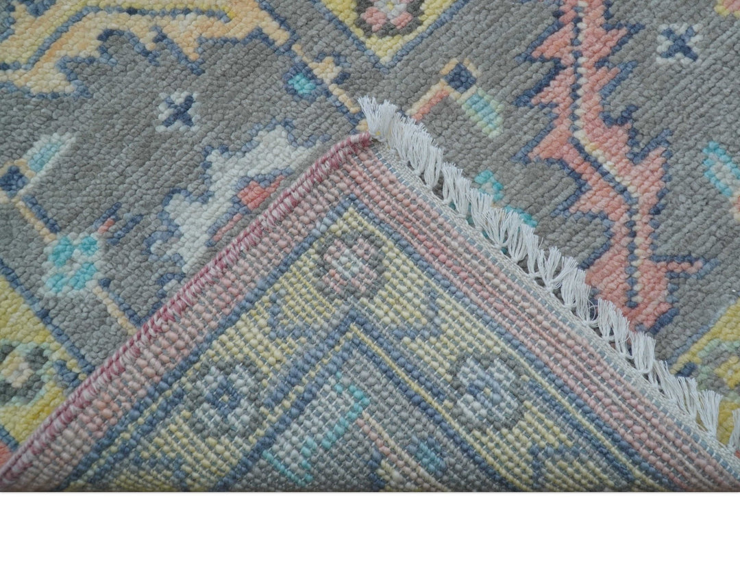 Eliane Custom Made Traditional Style Pink And Blue Hand Knotted Wool Area Rug - The Rug Decor