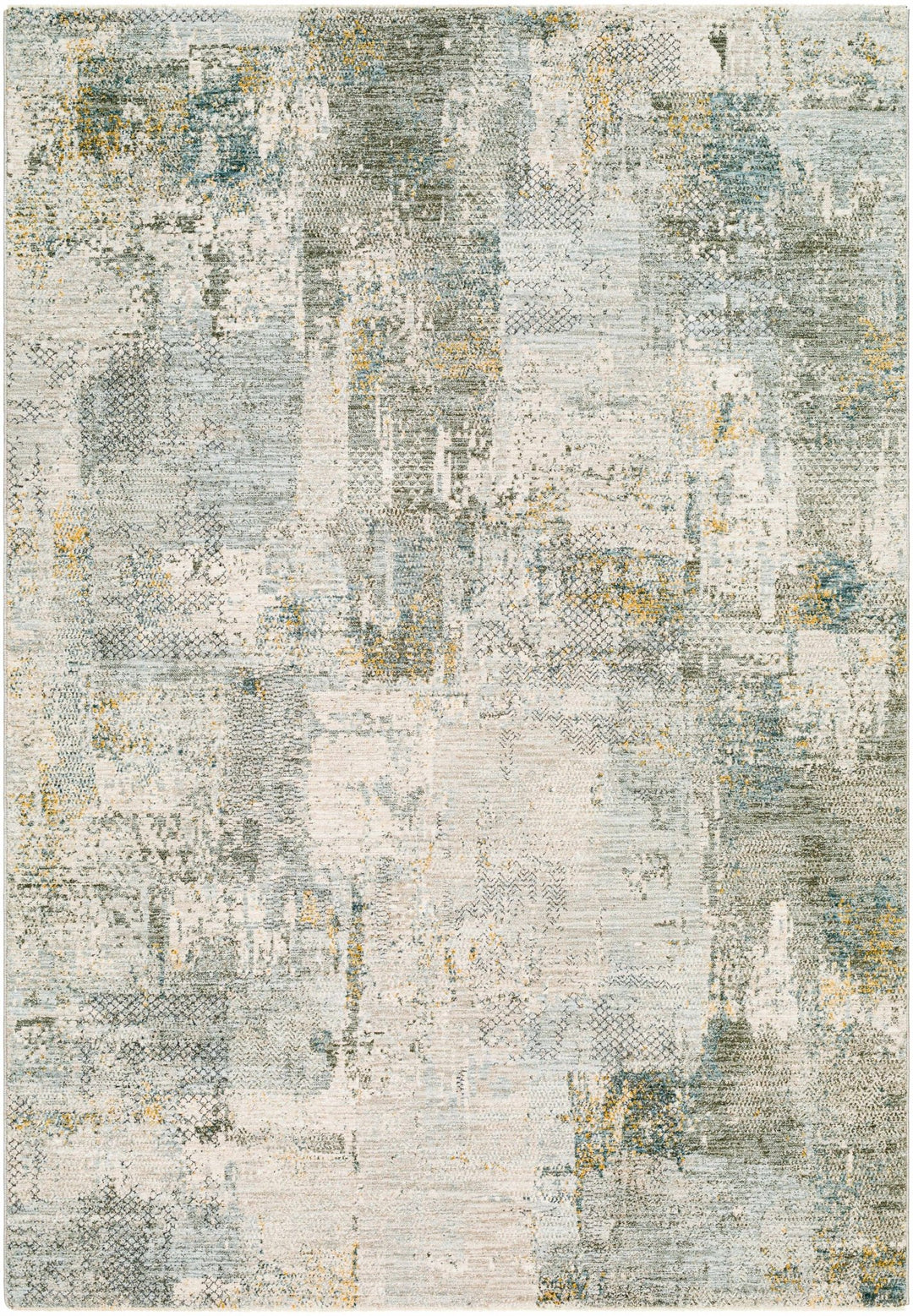 Elina Modern Abstract Design Beige And Teal Rug - The Rug Decor