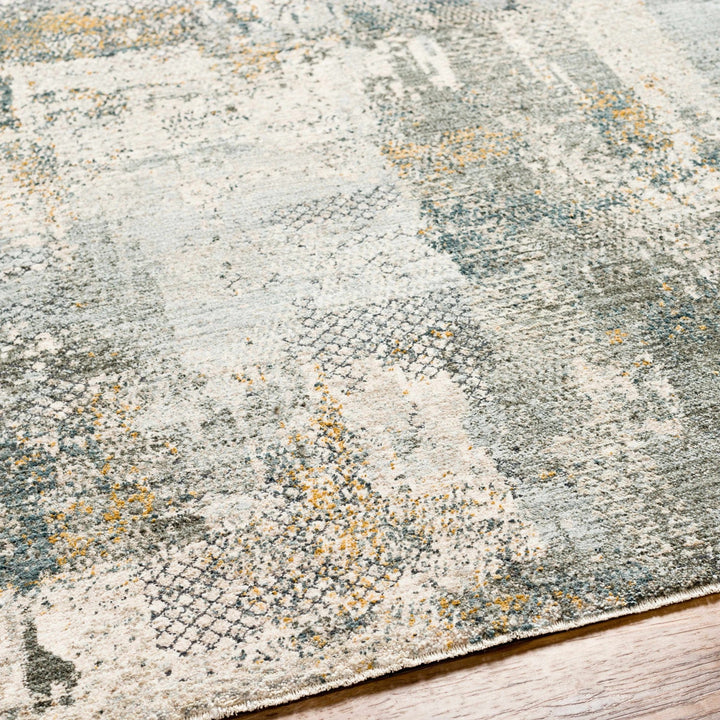Elina Modern Abstract Design Beige And Teal Rug - The Rug Decor