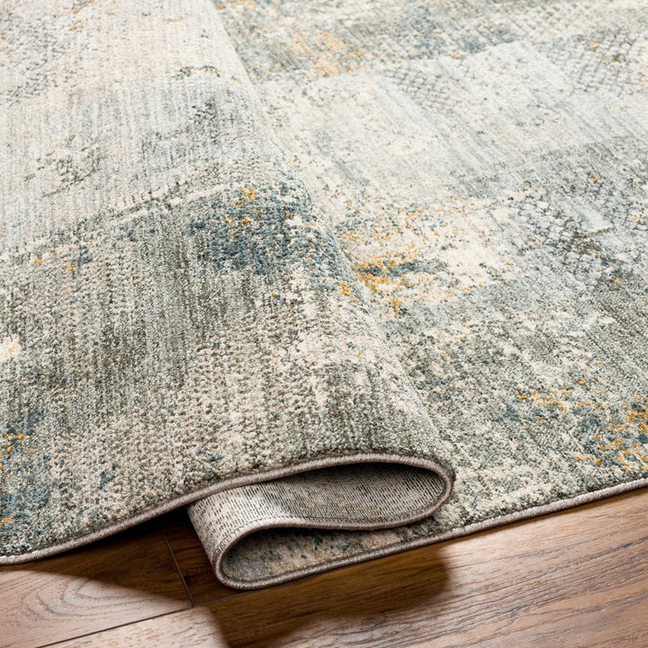 Elina Modern Abstract Design Beige And Teal Rug - The Rug Decor