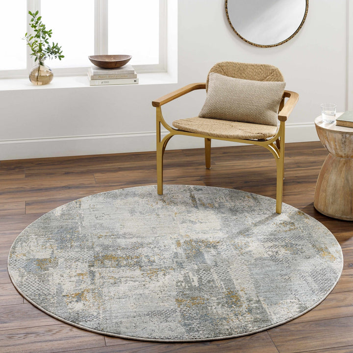 Elina Modern Abstract Design Beige And Teal Rug - The Rug Decor