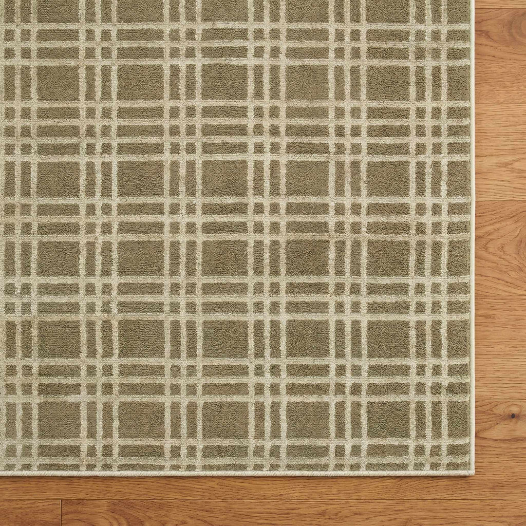 Eliseo Modern Geometrical Design Olive Area Rug - The Rug Decor