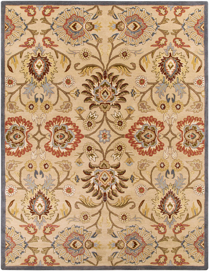 Elkins Traditional Oushak Hand Tufted Beige & Rust Wool Rug - The Rug Decor
