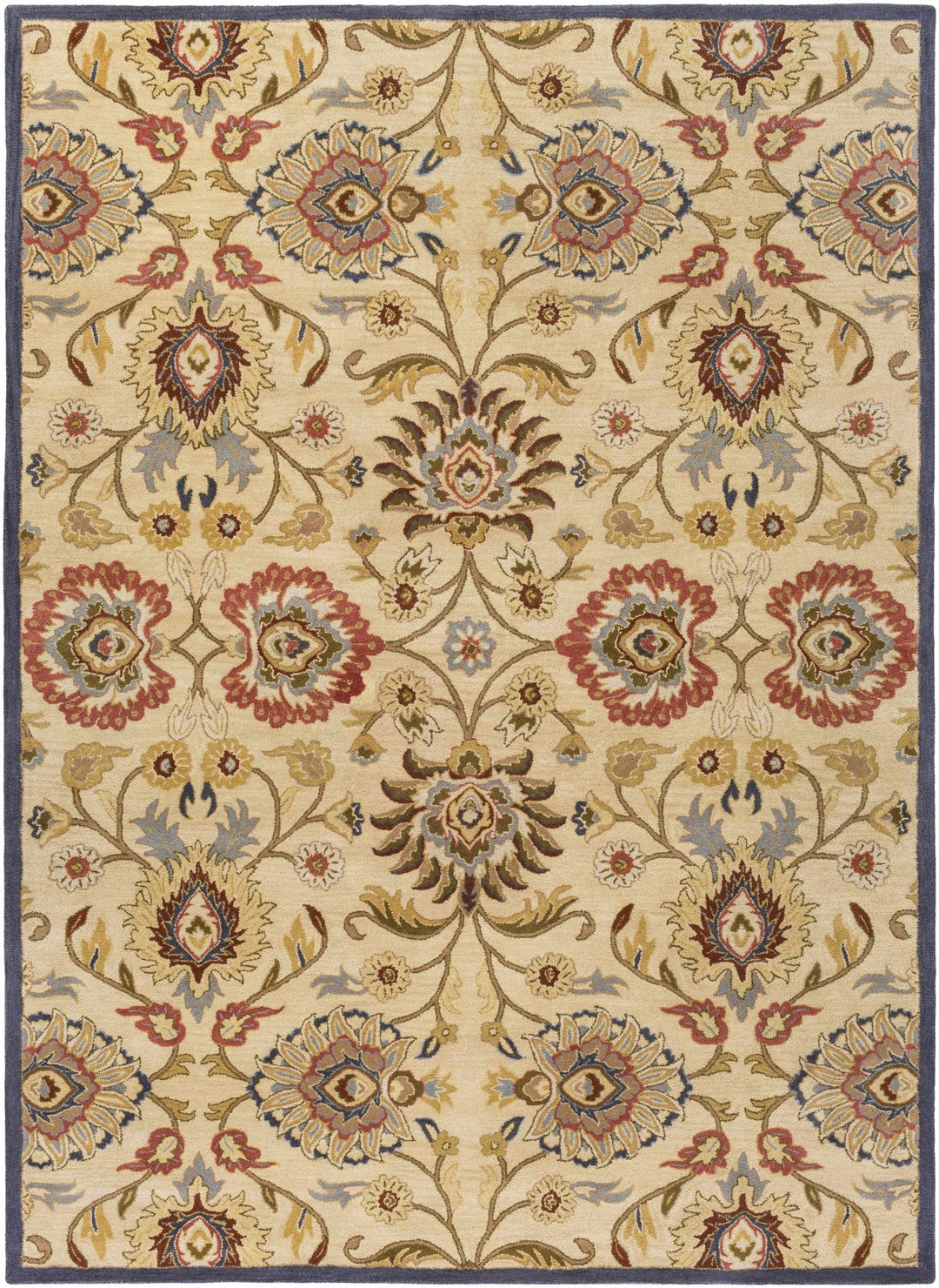 Elkins Traditional Oushak Hand Tufted Beige & Rust Wool Rug - The Rug Decor
