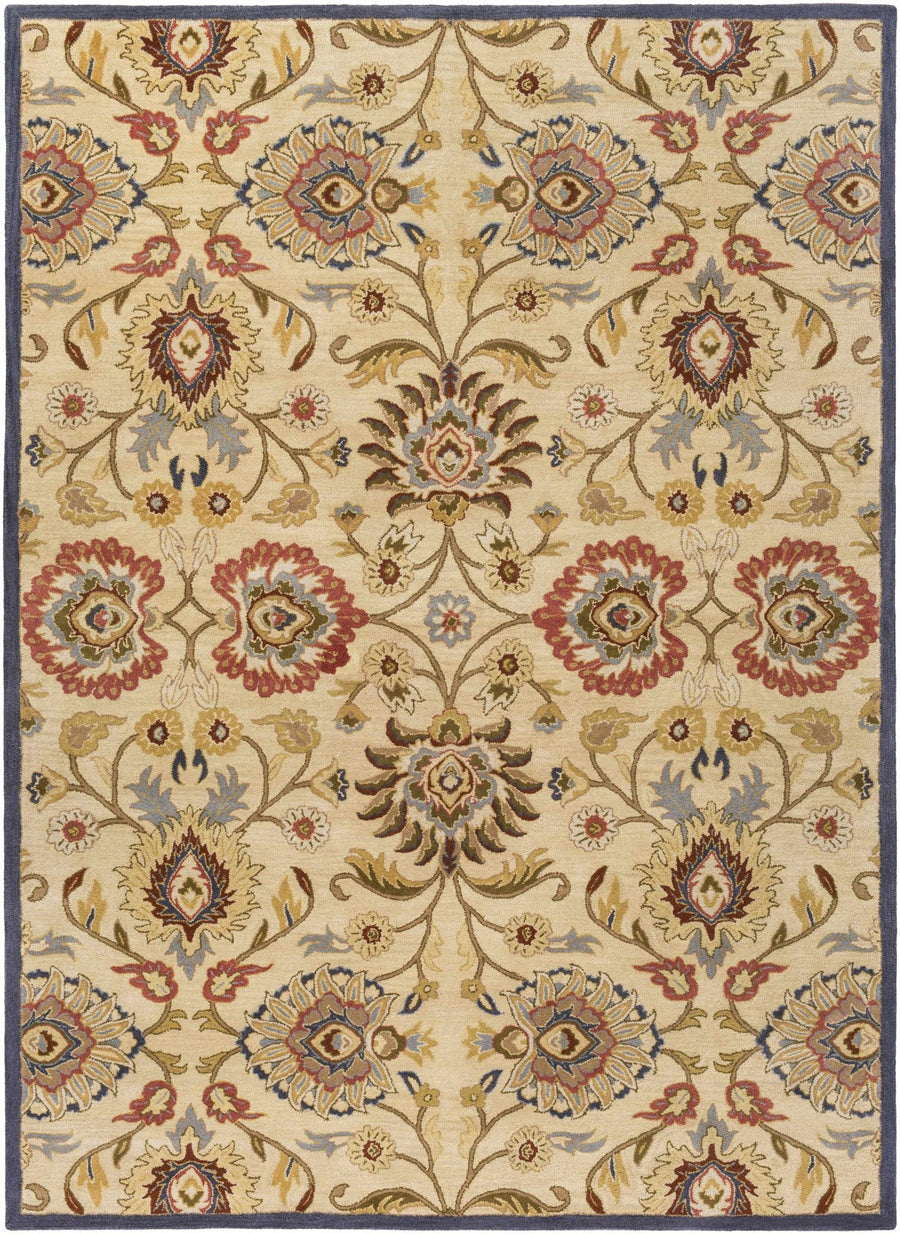 Elkins Traditional Oushak Hand Tufted Beige & Rust Wool Rug - The Rug Decor