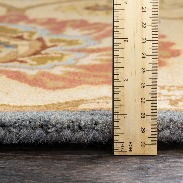 Elkins Traditional Oushak Hand Tufted Beige & Rust Wool Rug - The Rug Decor