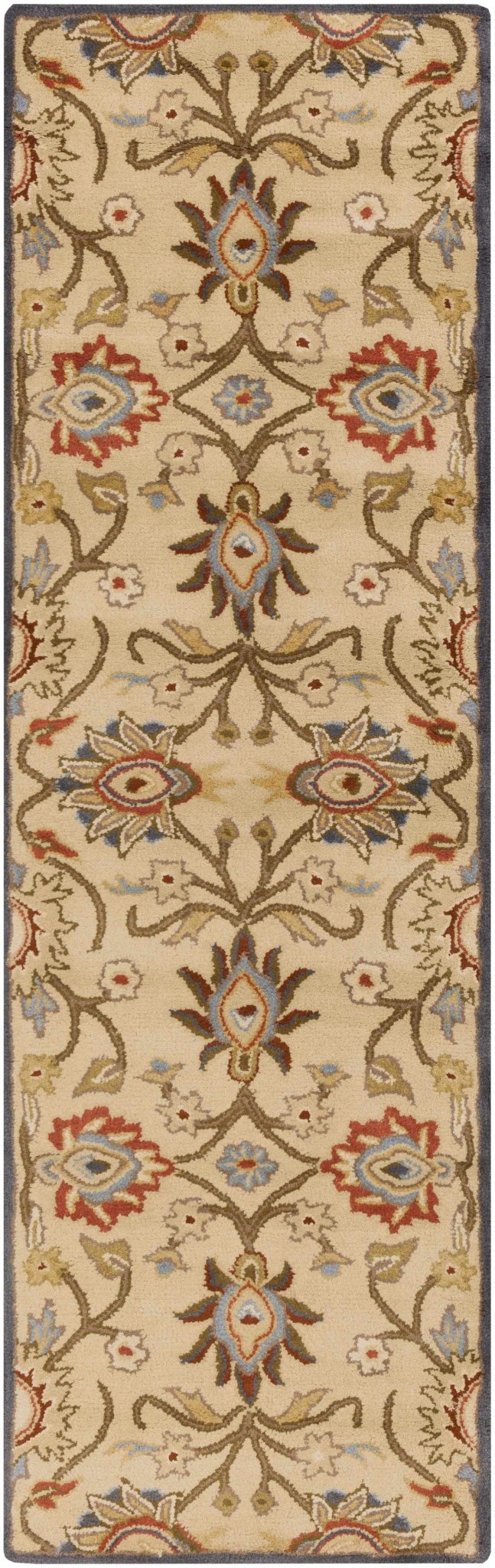 Elkins Traditional Oushak Hand Tufted Beige & Rust Wool Rug - The Rug Decor