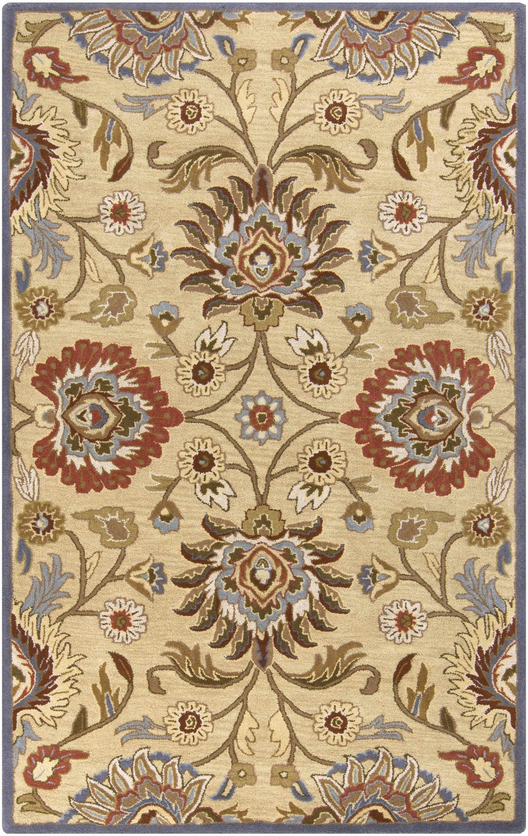 Elkins Traditional Oushak Hand Tufted Beige & Rust Wool Rug - The Rug Decor