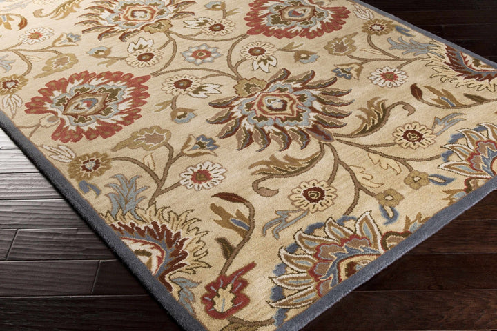 Elkins Traditional Oushak Hand Tufted Beige & Rust Wool Rug - The Rug Decor