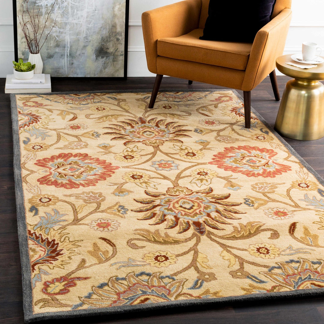 Elkins Traditional Oushak Hand Tufted Beige & Rust Wool Rug - The Rug Decor
