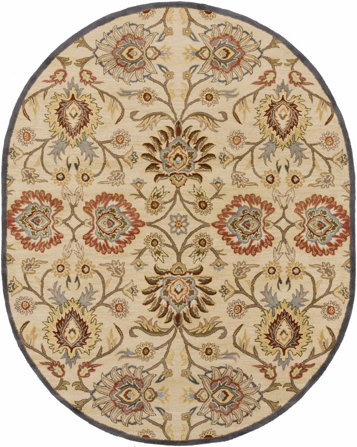 Elkins Traditional Oushak Hand Tufted Beige & Rust Wool Rug - The Rug Decor