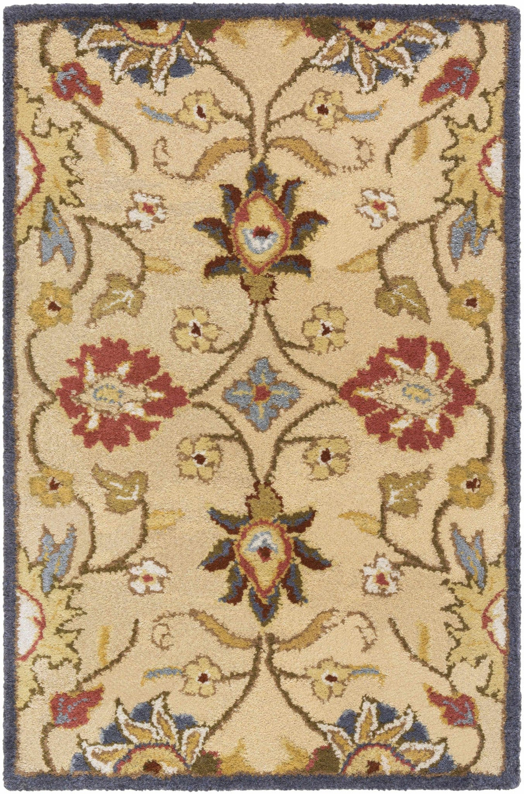 Elkins Traditional Oushak Hand Tufted Beige & Rust Wool Rug - The Rug Decor
