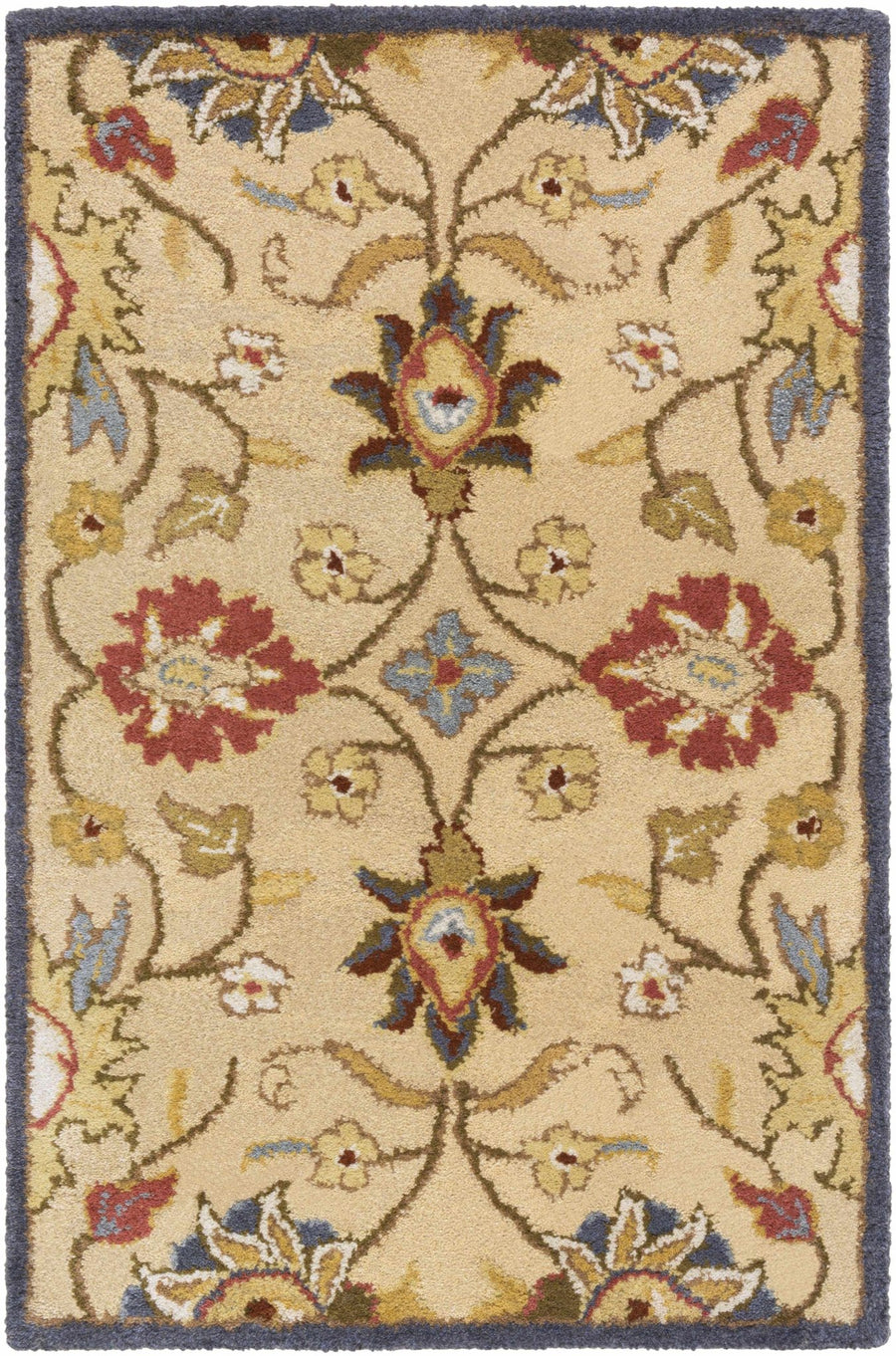 Elkins Traditional Oushak Hand Tufted Beige & Rust Wool Rug - The Rug Decor