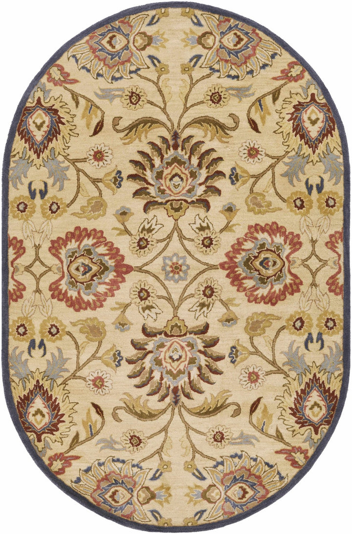 Elkins Traditional Oushak Hand Tufted Beige & Rust Wool Rug - The Rug Decor