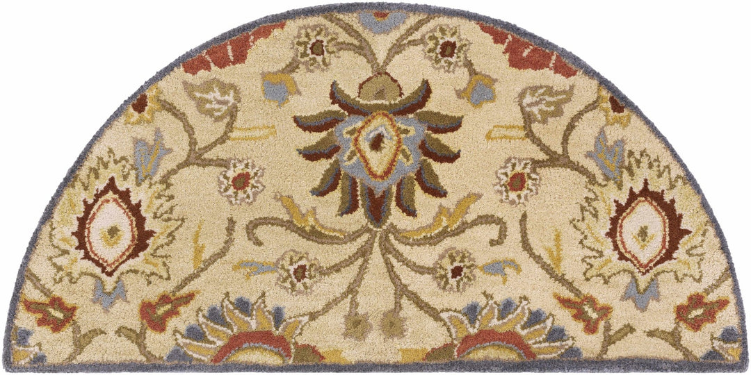 Elkins Traditional Oushak Hand Tufted Beige & Rust Wool Rug - The Rug Decor