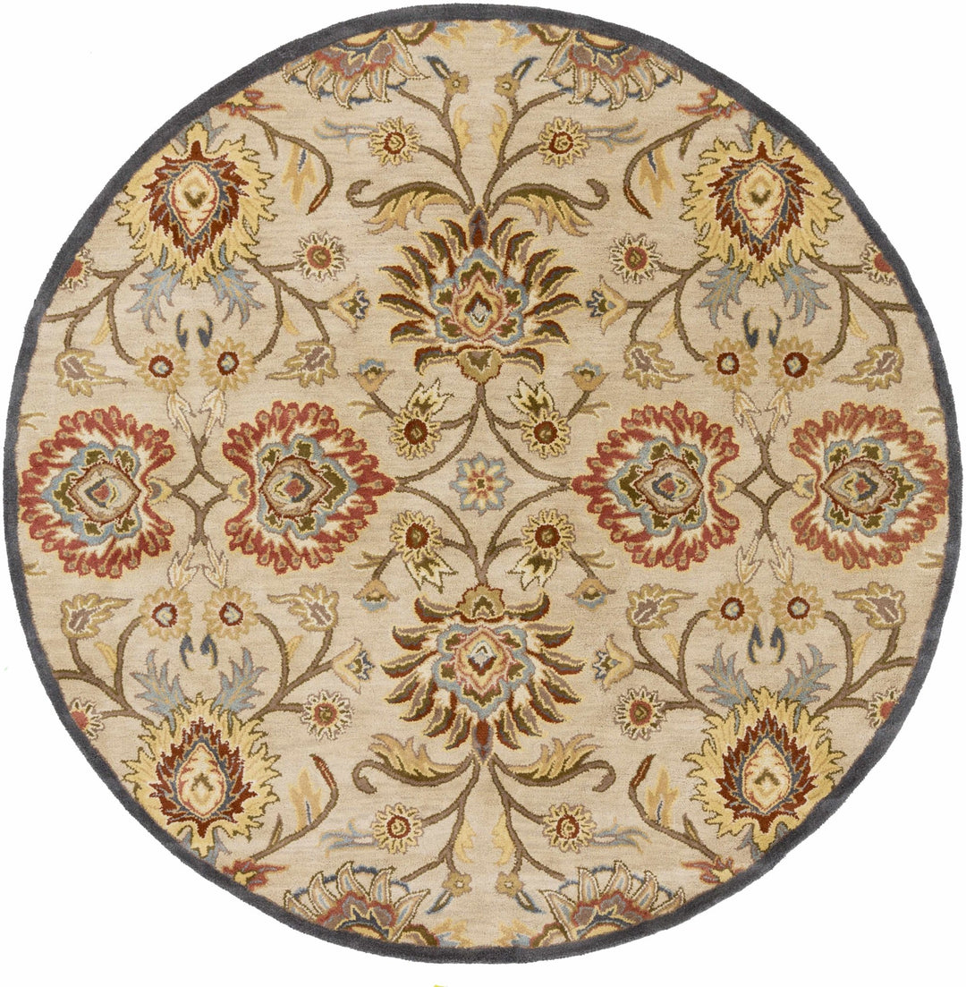 Elkins Traditional Oushak Hand Tufted Beige & Rust Wool Rug - The Rug Decor