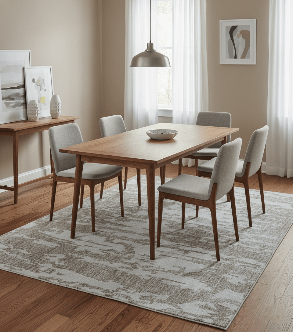 Ella Custom Made Abstract Brown And Ivory Hand Tufted wool rug - The Rug Decor