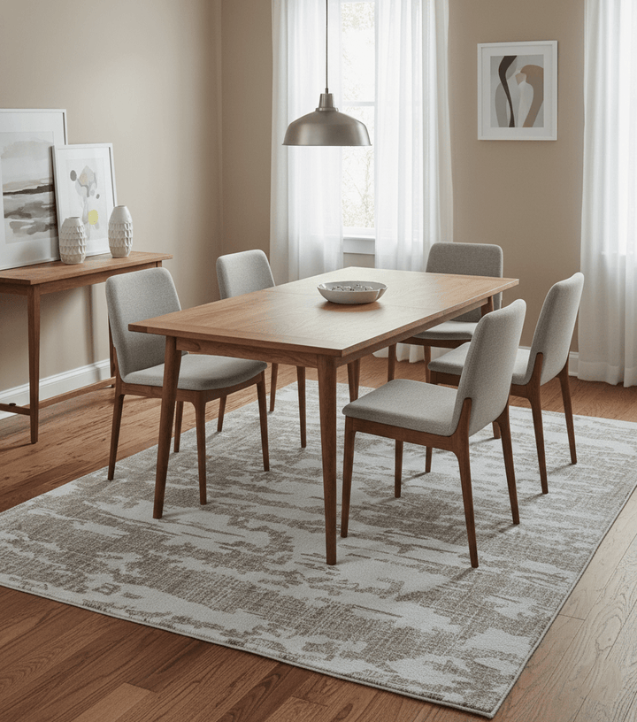 Ella Custom Made Abstract Brown And Ivory Hand Tufted wool rug - The Rug Decor