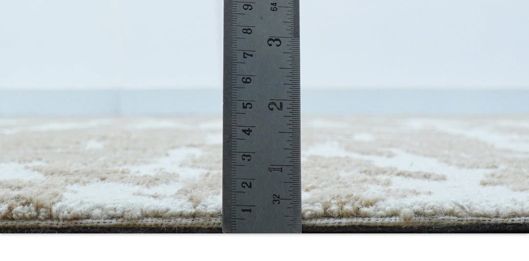 Ella Custom Made Abstract Brown And Ivory Hand Tufted wool rug - The Rug Decor