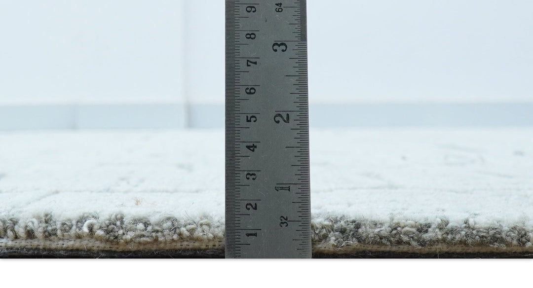 Ella Custom Made Contemporary Gray And Ivory Hand Tufted wool rug - The Rug Decor