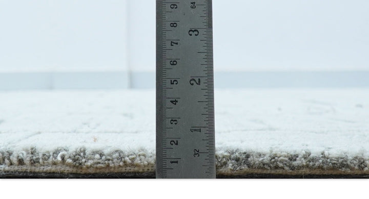 Ella Custom Made Contemporary Gray And Ivory Hand Tufted wool rug - The Rug Decor