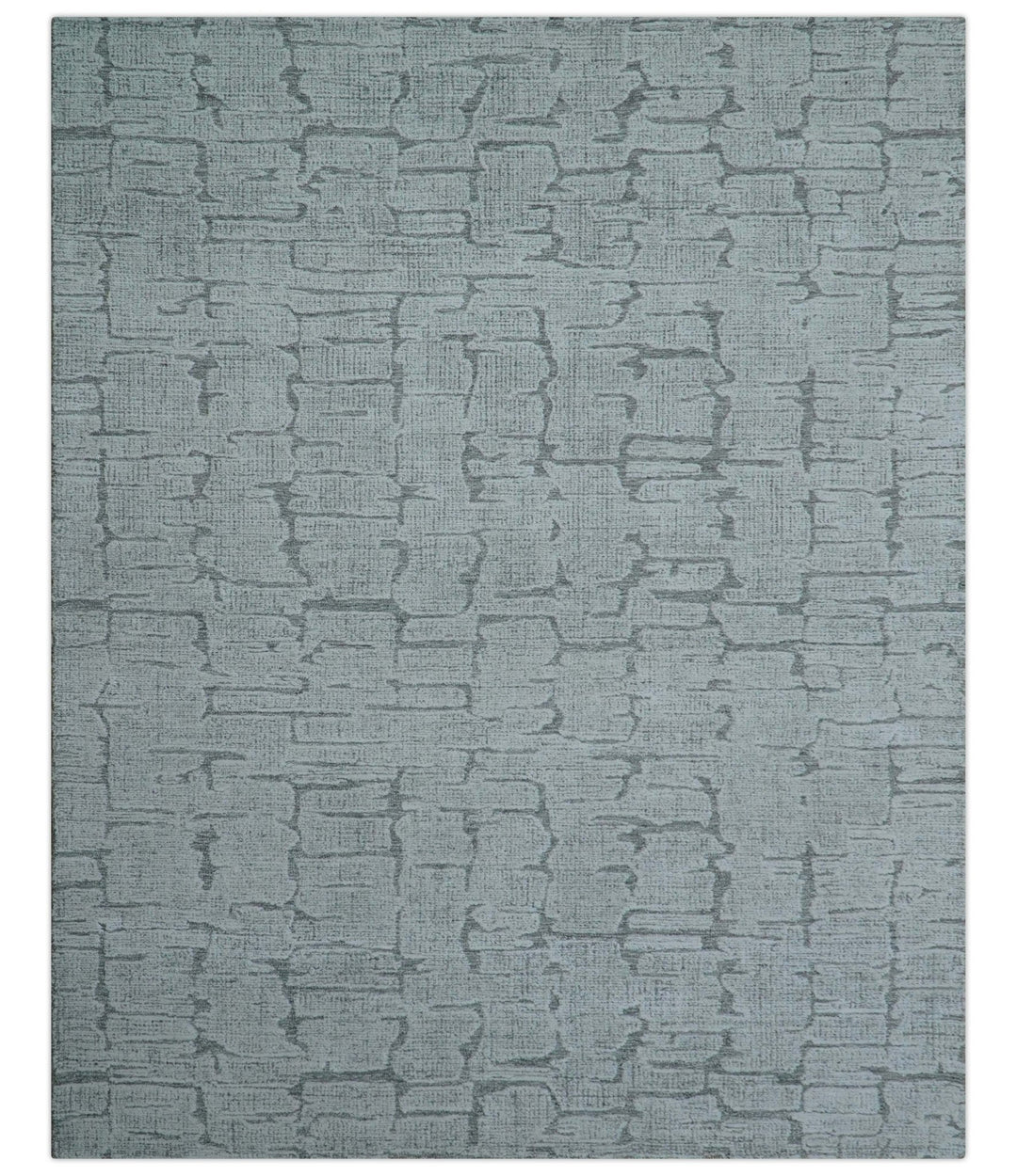 Ella Custom Made Contemporary Gray And Ivory Hand Tufted wool rug - The Rug Decor