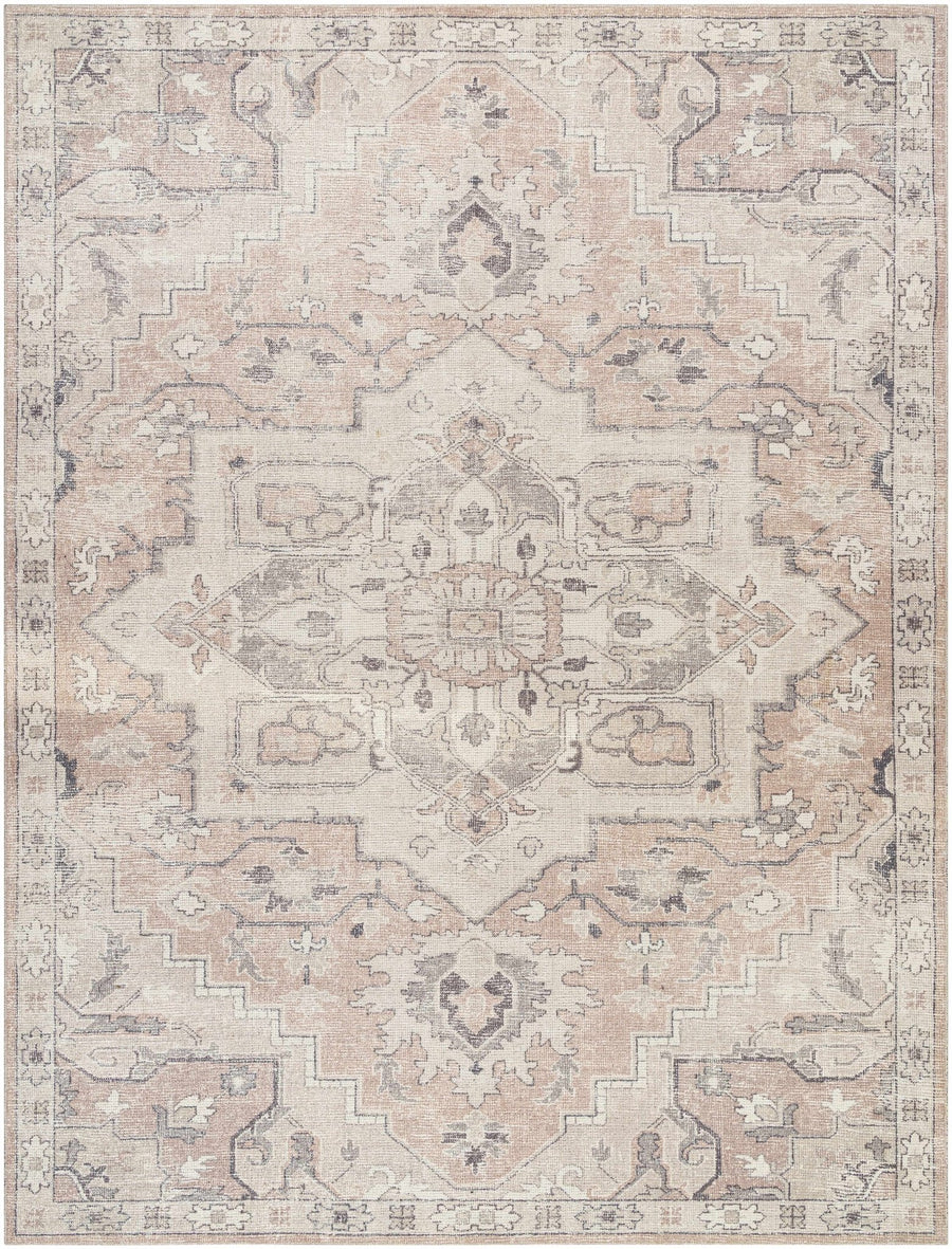 Elle Traditional Style Beige And Peach Area Rug - The Rug Decor