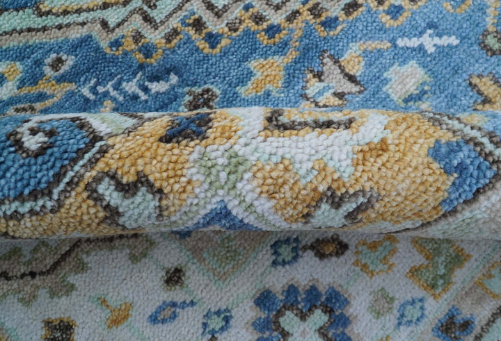 Ellie Hand Knotted Light Green And Ivory Turkish Design Wool Rug - The Rug Decor
