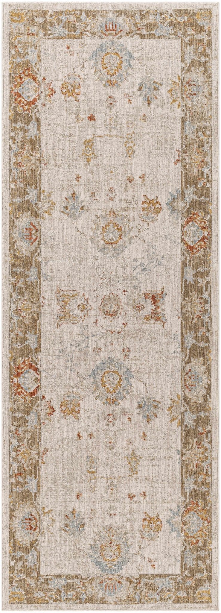 Elloree Traditional Style Ivory And Brown Area Rug - The Rug Decor
