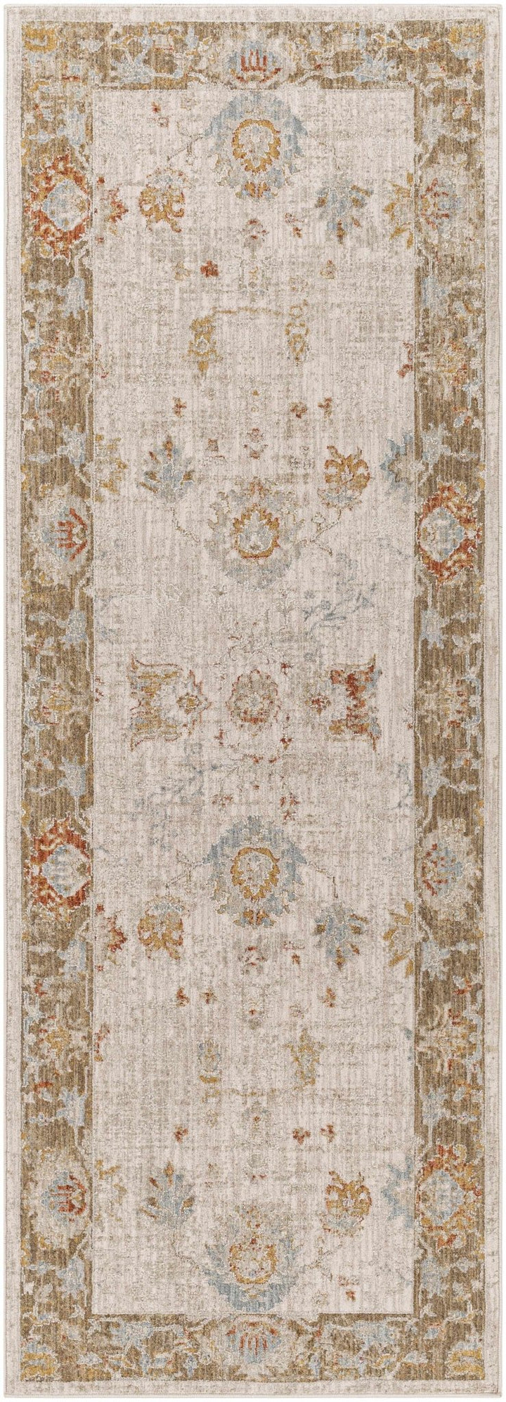 Elloree Traditional Style Ivory And Brown Area Rug - The Rug Decor
