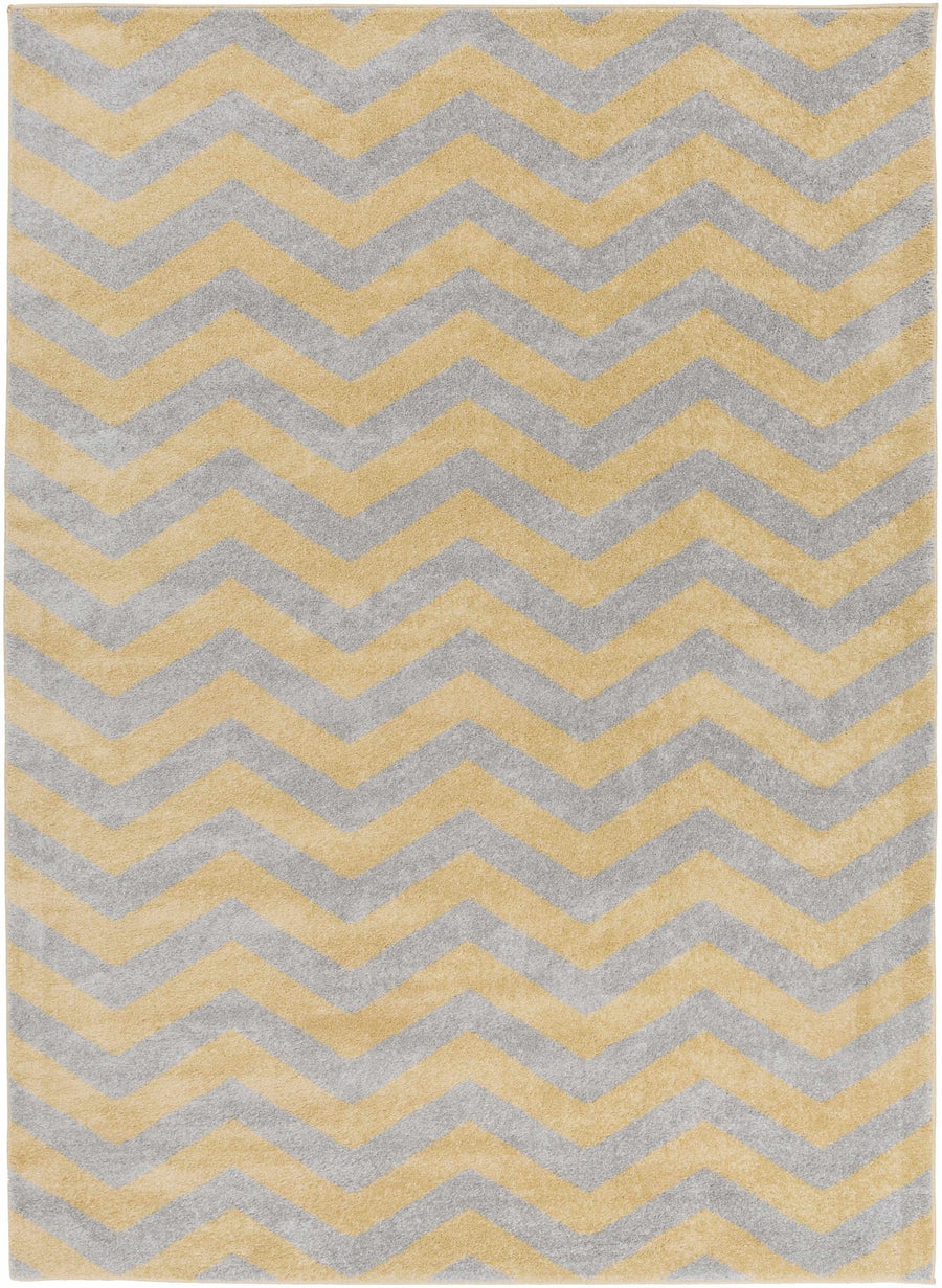 Eloy Modern Geometrical Design Mustard And Gray Area Rug - The Rug Decor