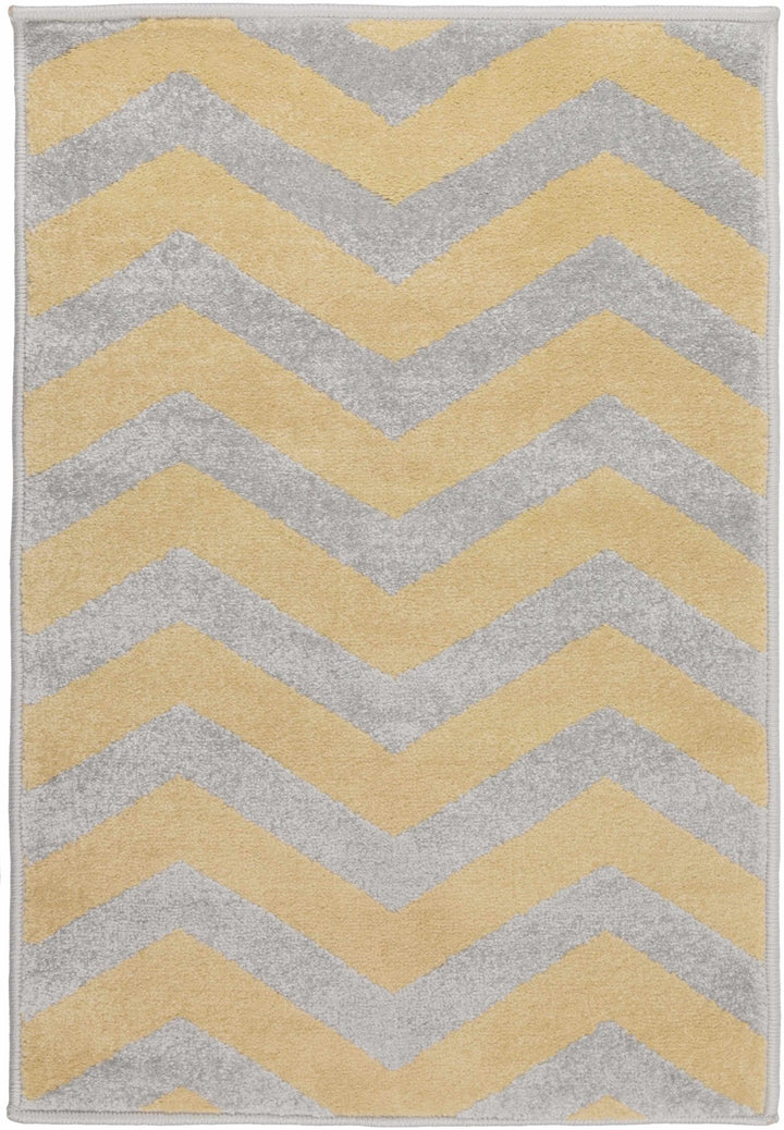Eloy Modern Geometrical Design Mustard And Gray Area Rug - The Rug Decor