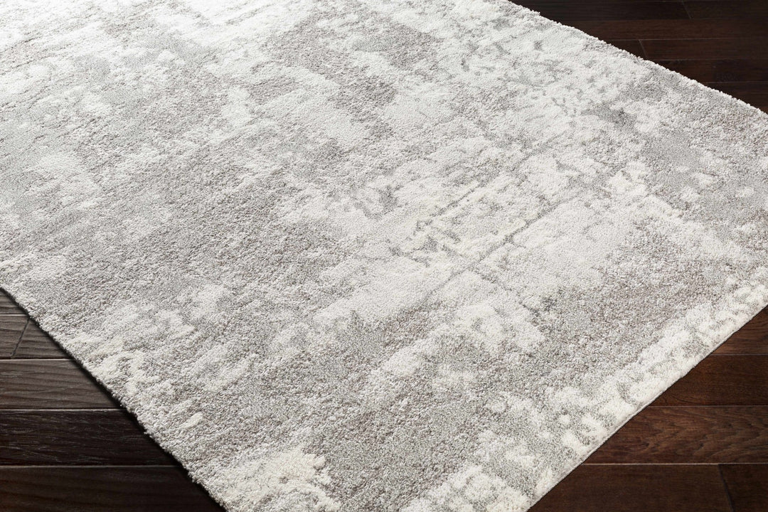Elsa Gray And Ivory Modern Abstract Design Area Rug - The Rug Decor