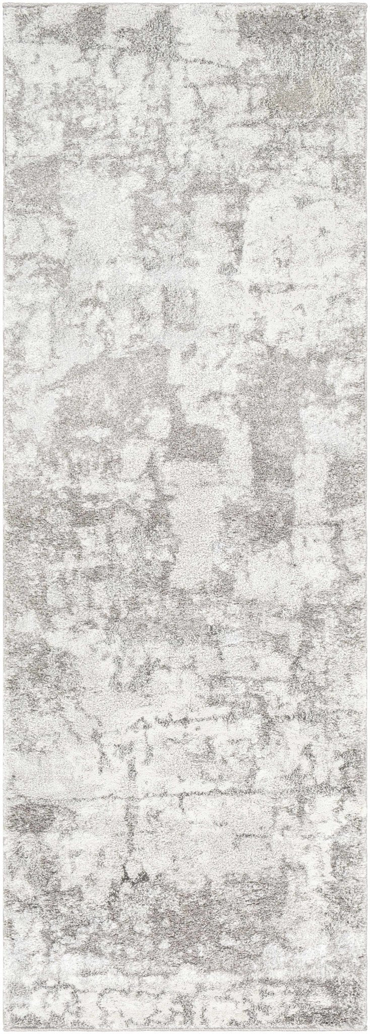 Elsa Gray And Ivory Modern Abstract Design Area Rug - The Rug Decor
