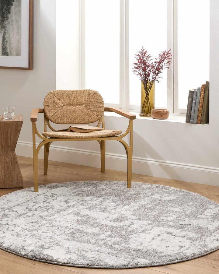 Elsa Gray And Ivory Modern Abstract Design Area Rug - The Rug Decor
