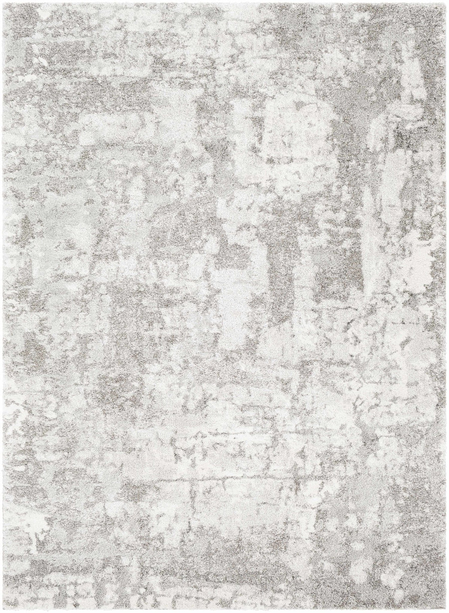 Elsa Gray And Ivory Modern Abstract Design Area Rug - The Rug Decor