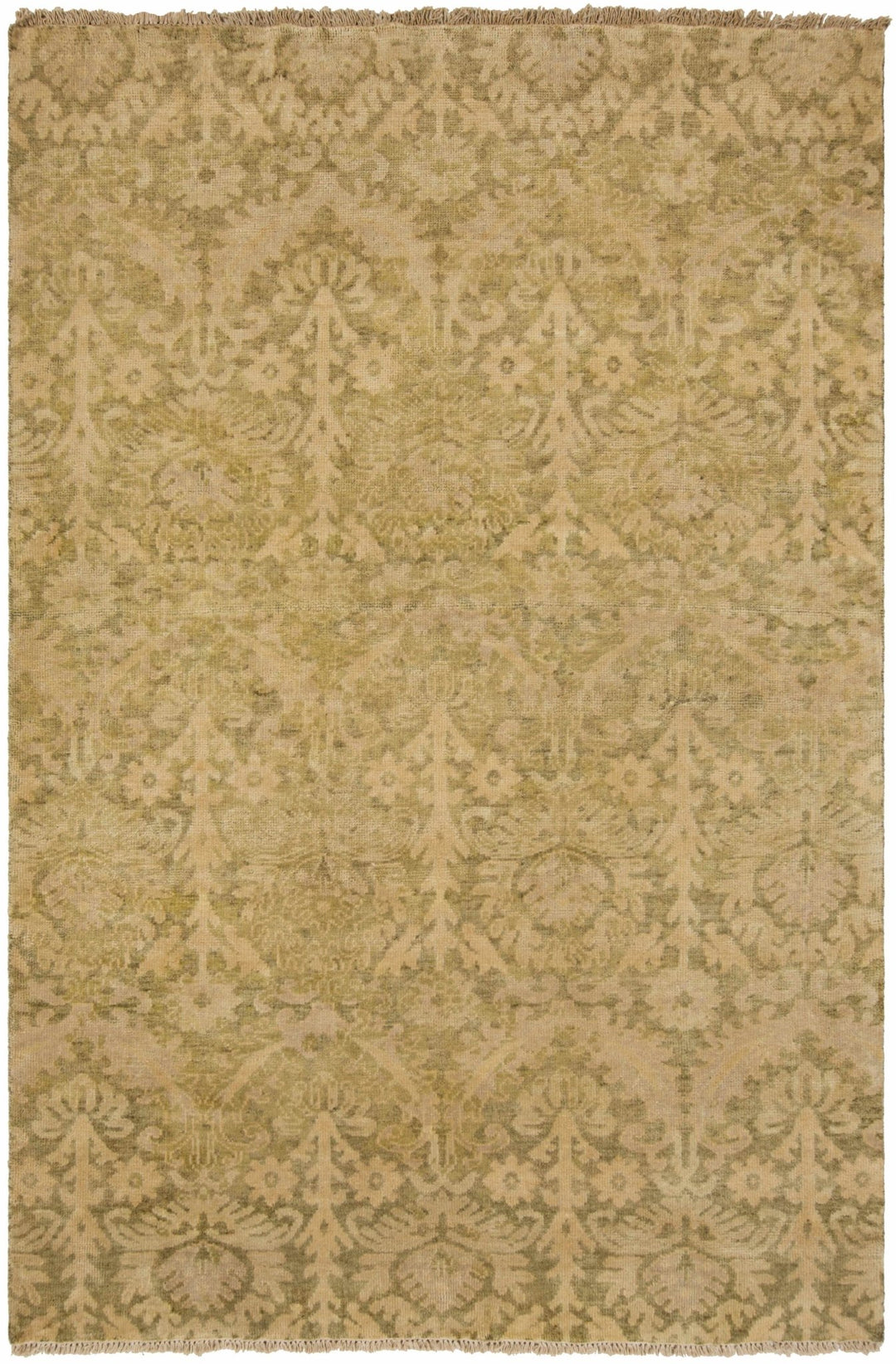 Elsinore Traditional Style Olive And Camel Hand Knotted Area Rug - The Rug Decor