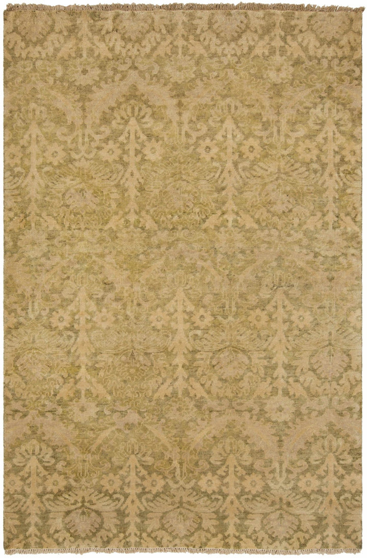 Elsinore Traditional Style Olive And Camel Hand Knotted Area Rug - The Rug Decor